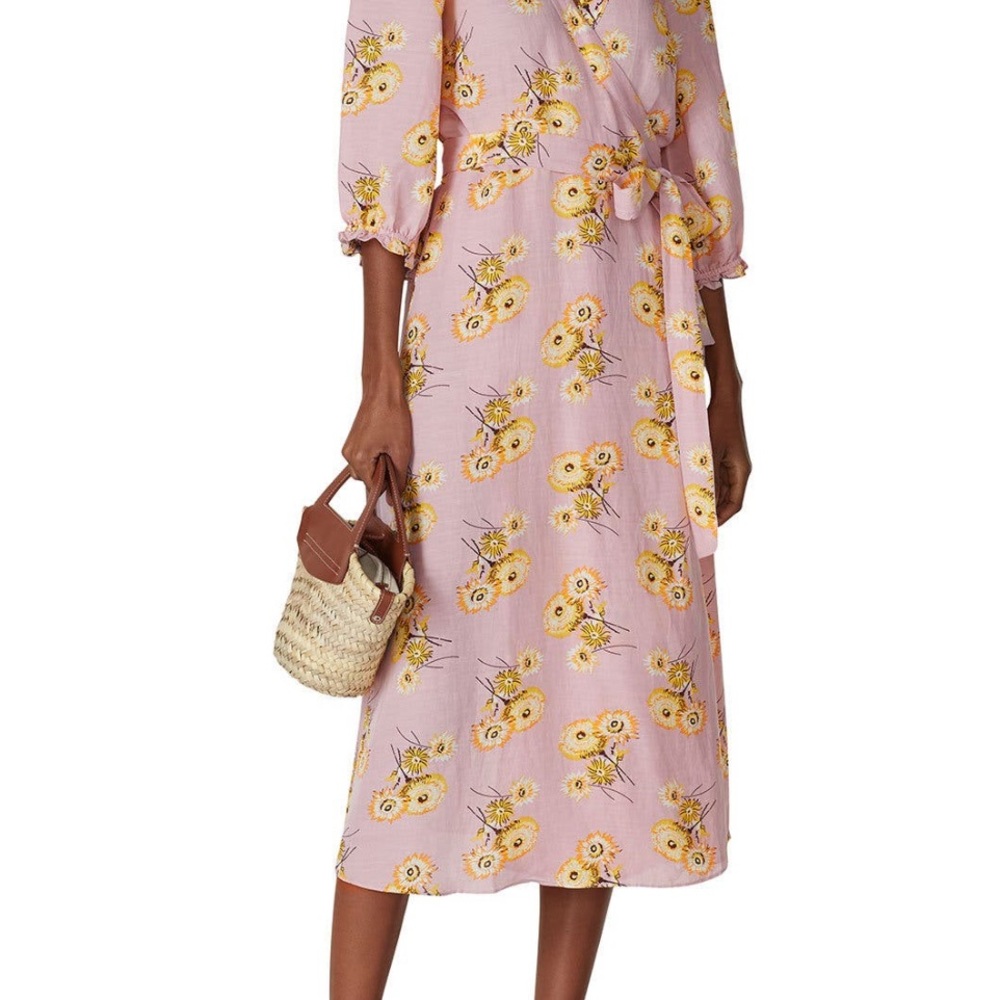 Madewell Floral Pink wrap dress
